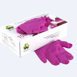 Перчатки нитриловые розовые, М 100шт (50пар)