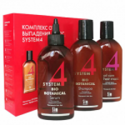 SYSTEM 4, Комплекс от выпадения волос: Био Ботанический шампунь(500мл), сыворотка(500мл), Терапевт. маска"О" (500мл)